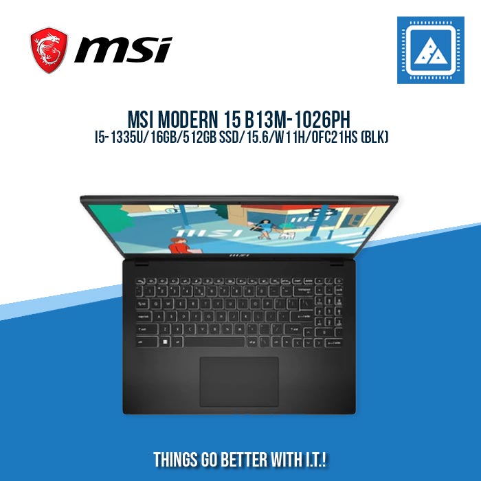 MSI MODERN 15 B13M-1026PH I5-1335U/16GB/512GB SSD | BEST FOR STUDENTS AND FREELANCERS LAPTOP MSI MODERN 15 B13M-1026PH I5-1335U/16GB/512GB SSD | BEST FOR STUDENTS AND FREELANCERS LAPTOP